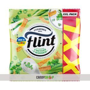 Сухарики ФЛІНТ XXL 140гр Сметана із Зеленню (1шт) 1/40