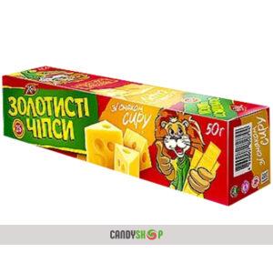 Чіпси ЗОЛОТИСТІ 50гр Сир (1шт) 1/66
