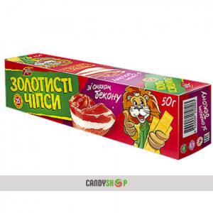 Чіпси ЗОЛОТИСТІ 50гр Бекон (1шт) 1/66