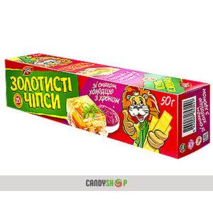 Чіпси ЗОЛОТИСТІ 50гр Холодець з Хріном (1шт) 1/66