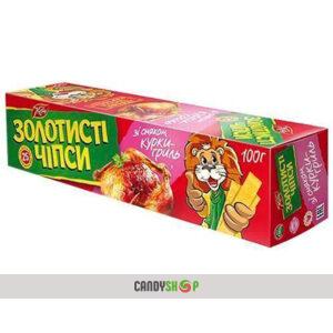 Чіпси ЗОЛОТИСТІ 100гр Курка Гриль (1шт) 1/48