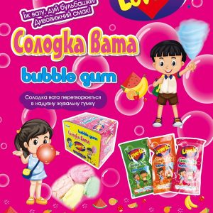 Жув. гумка Солодка Вата Love Is 12гр (24шт) 1/8