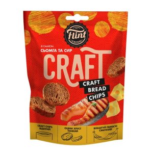 Грінки ФЛІНТ КРАФТ Сьомга та Сир 80гр (1шт) 1/10