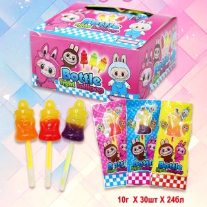 Льодяник Неон Пляшечка LABUBU 10гр (30шт) 1/24
