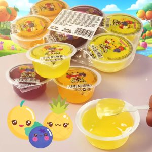 Рідка к-ль Пудінг JELLY BEES з трубочкою 80гр (6шт) 1/12